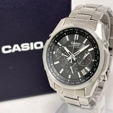 CASIO LIW-M610T Wristwatch Solar Radio Controlled Black Dial Stainless Steel
