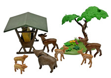 Playmobil Rehe Rehkitz Wildschwein Frischlinge Futterstelle Unterstand Wald Tier