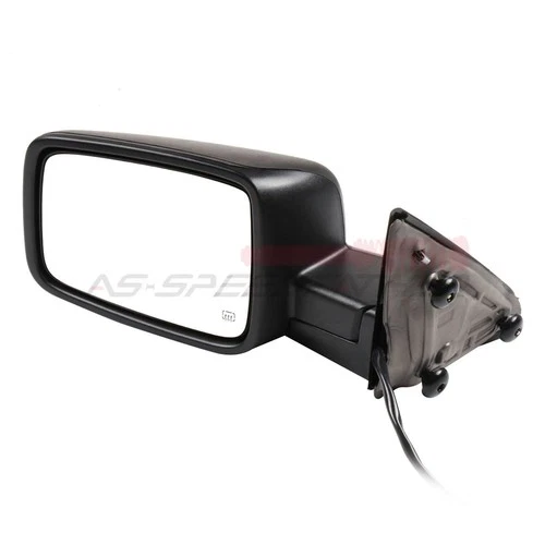 Power Manual Fold Heated Black Turn Signal For 2009-2015 Dodge Ram Left Mirror