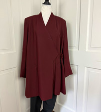Rare Vintage Sonia Rykiel Burgundy Long Jacket Authentic SR Buttons EU 38