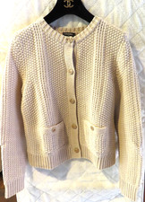 CHANEL BEIGE CARDIGAN/BEAUTIFUL BUTTONS EACH WITH INTERLOCKE CC AND COCO CUBA
