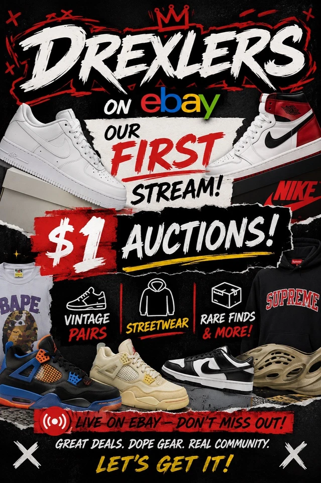 Drexlers 1st Ebay live stream ! $1 starts
