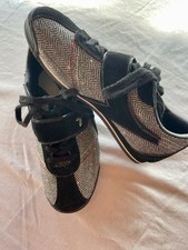 Diadora Donna Bling Black Tweed Style 7.5 Women  s Sneakers Italian Deadstock
