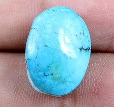 Anniversary Gift Blue Turquoise 13.55 Ct Natural Oval Gemstone Certified T9178