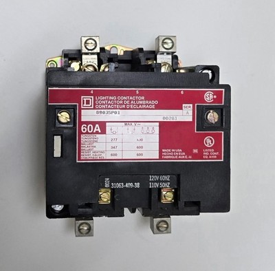 Square D 60A Type SP01  8903 Lighting Contactor ''Inspected & Tested'' Fast Ship
