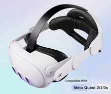 Head Strap for Oculus Quest 2/3/3S, 3-In-1 Adjustable Halo Headband, Replacement