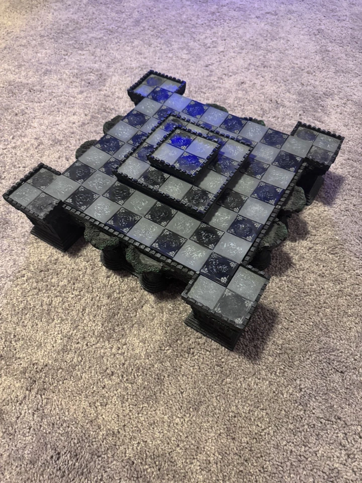 Conquest Of The Dragon Lords Chess Set By Mystical Creations w/ Glass Dust Cover - Image 3 of 4