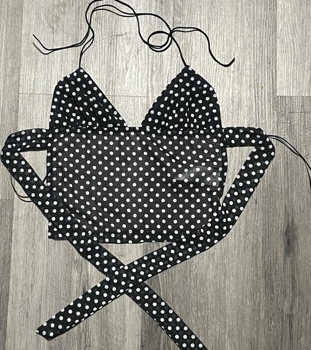oysho dress green polka dots halter Verlo Polka Dot Halter Neck Maxi Dress main image 1