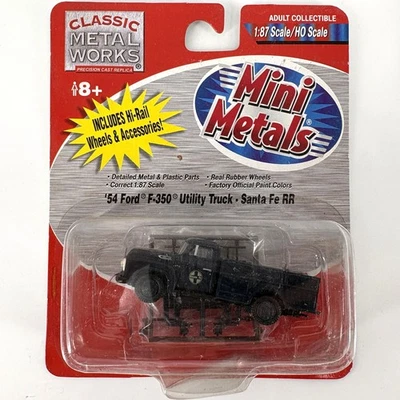 Classic Metal Works Mini Metals '54 Ford F-350 Utility Truck Santa Fe RR 1:87 HO - Image 1 of 4