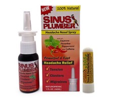 Sinus Plumber Headache Buster Kit Nasal Inhaler and Headache Nasal Spray Combo
