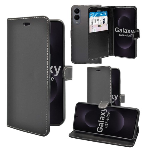 For Samsung Galaxy S25 edge Case Wallet Book Flip PU Leather Card Holder Cover - 第 11/47 張圖片