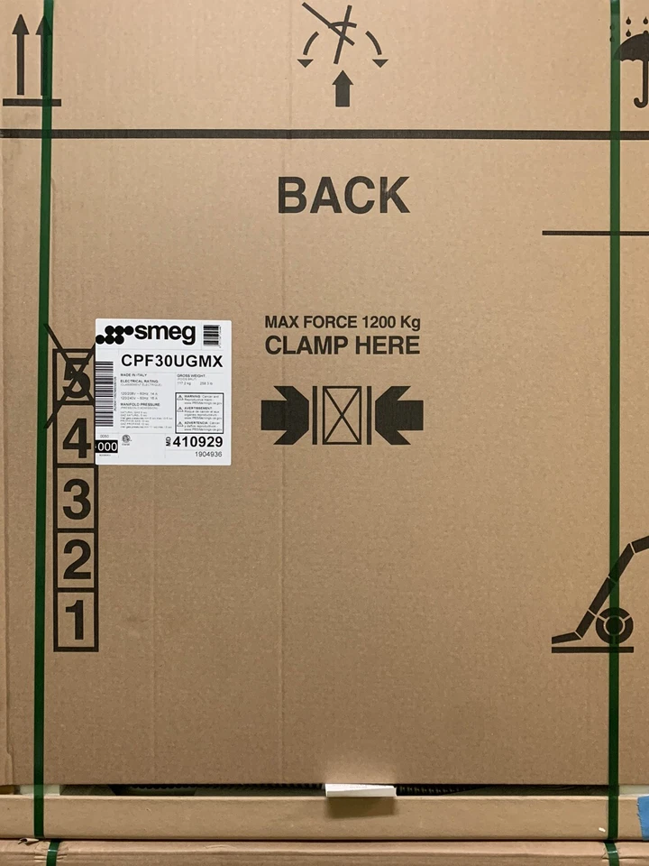 SMEG CPF30UGMX 30” Portofino Acero Inoxidable Doble Combustible Cocina Independiente Foto 2 de 3