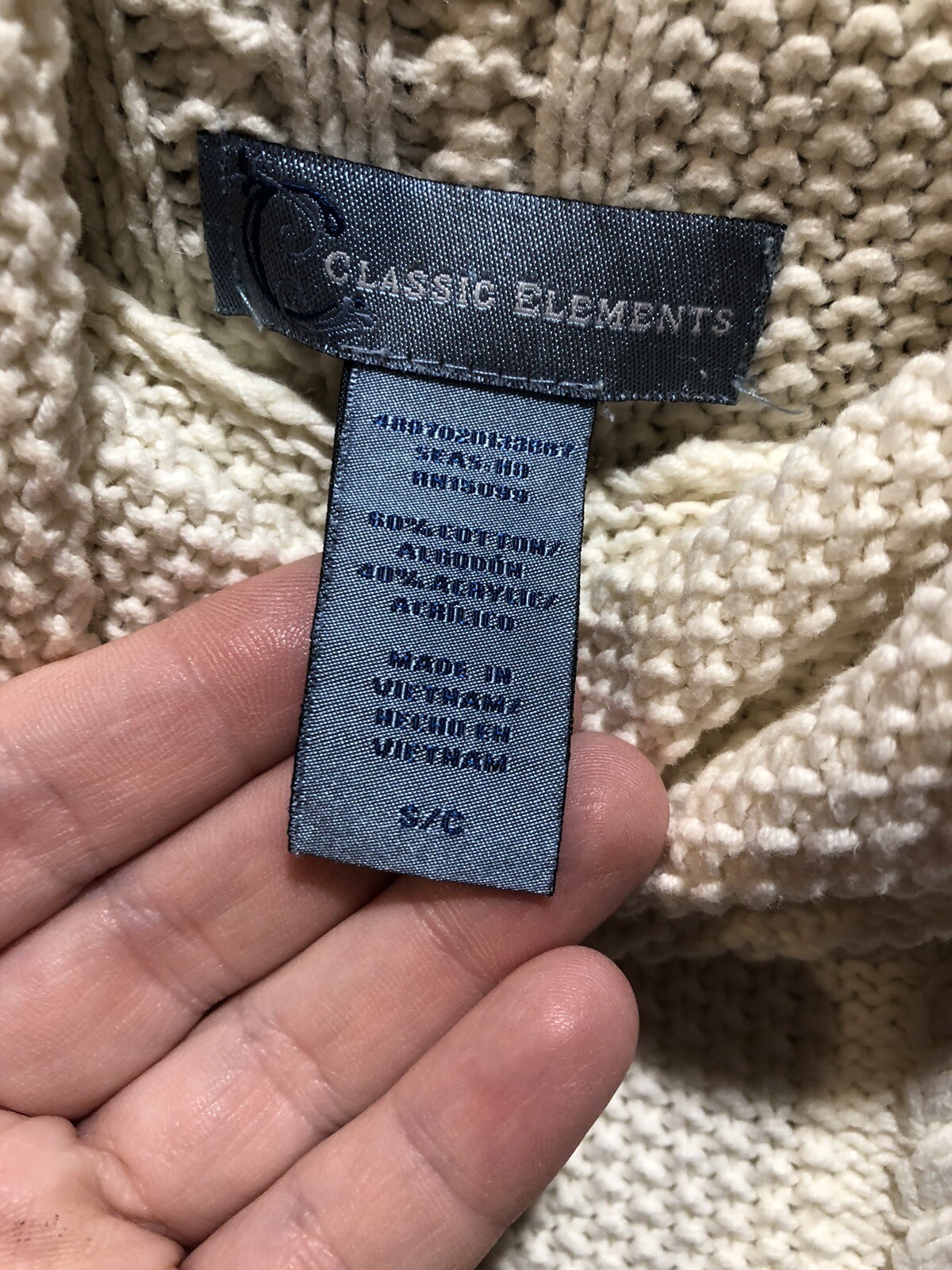 Classic Elements Ivory Knit Turtleneck Sweater Si… - image 3