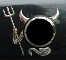 3d 1x Chrome Devil Decal Horns Tail Demon Car Auto Sticker Emblem Roundel Badge 3d 1x Chrome Devil Decal Horns Tail Demon Car Auto Sticker Emblem Roundel Badge