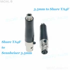 Microphone Adapter 3.5mm Sennheiser to Shure TA4F mini Female connector DIY Part