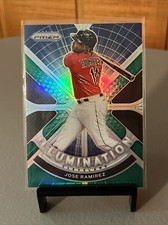 Jose Ramirez 2021 Panini Prizm Illumination Green Insert #IL15 Cleveland Indians
