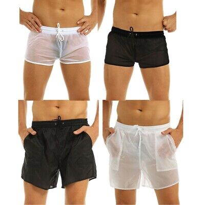 Men's See Through Surf Board Shorts Summer Beach Shorts Swimming Trunks ...