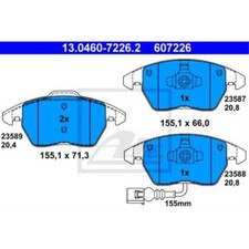 ATE Bremsbeläge 13.0460-7226.2 Bremsklötze für Audi A1 Sportback 8XA 8XF