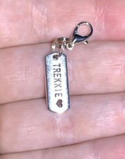 Silver Trekkie ❤️ Charm Zipper Pull & Keychain Add On Clip!!