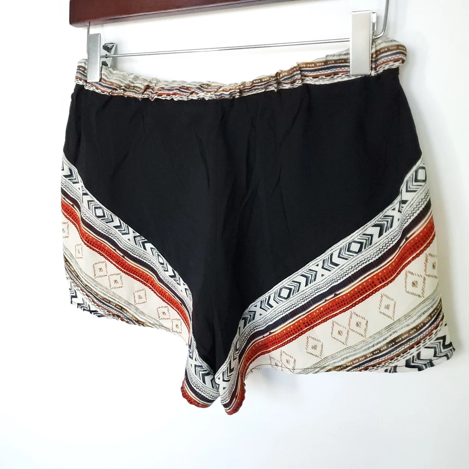 Pantalones Cortos E2 Clothing Mujer Medianos Multicolor Azteca Tribal Estampado Occidental Verano Foto 4 de 4