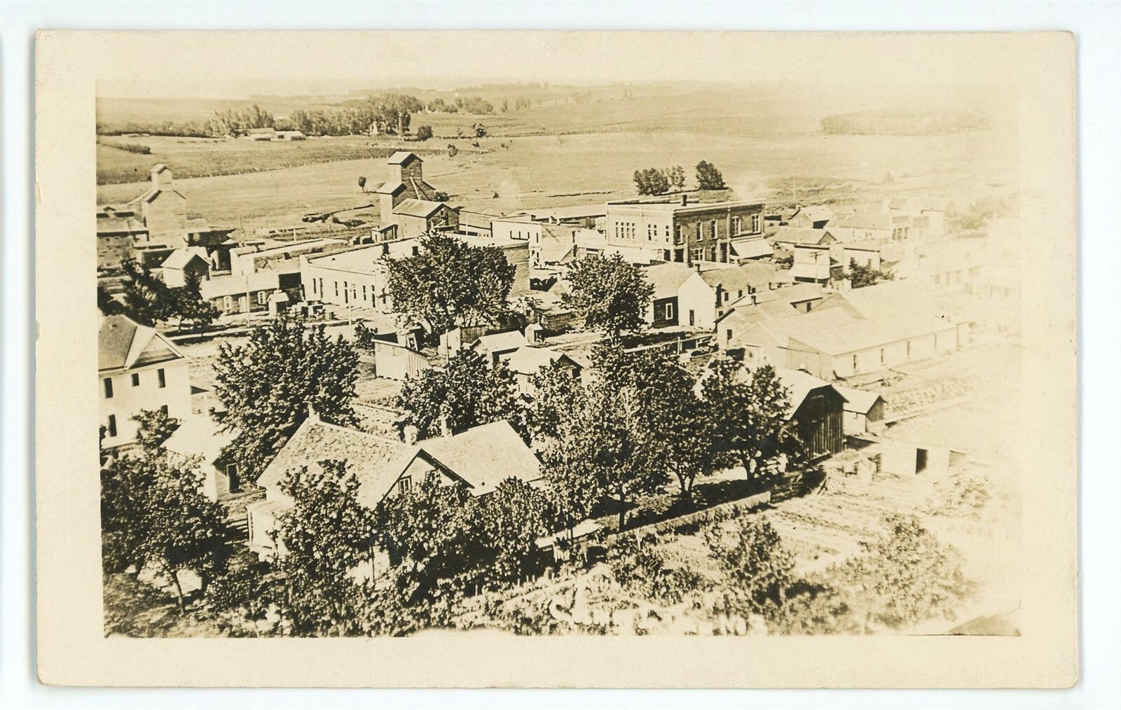 RPPC Aerial View of CUSHING IA