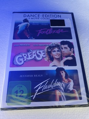 Footloose + Flashdance + Grease - 3 DVD Box   unbenutzt  (047)