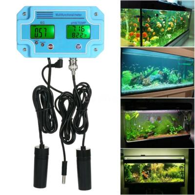 3 in 1 pH/EC/TEMP Meter Tester Wasser Detektor Digital Wasser Qualität Monitor