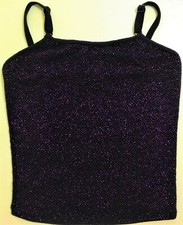 Girls Glittery Purple Dance Top w/lots of Sparkle NWOT Sz Child Lg -see measurem