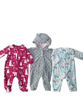 Baby Girl 3 Month: 3 Bodysuit Jumpers To Play or Sleep In- (G-3-6-000010)
