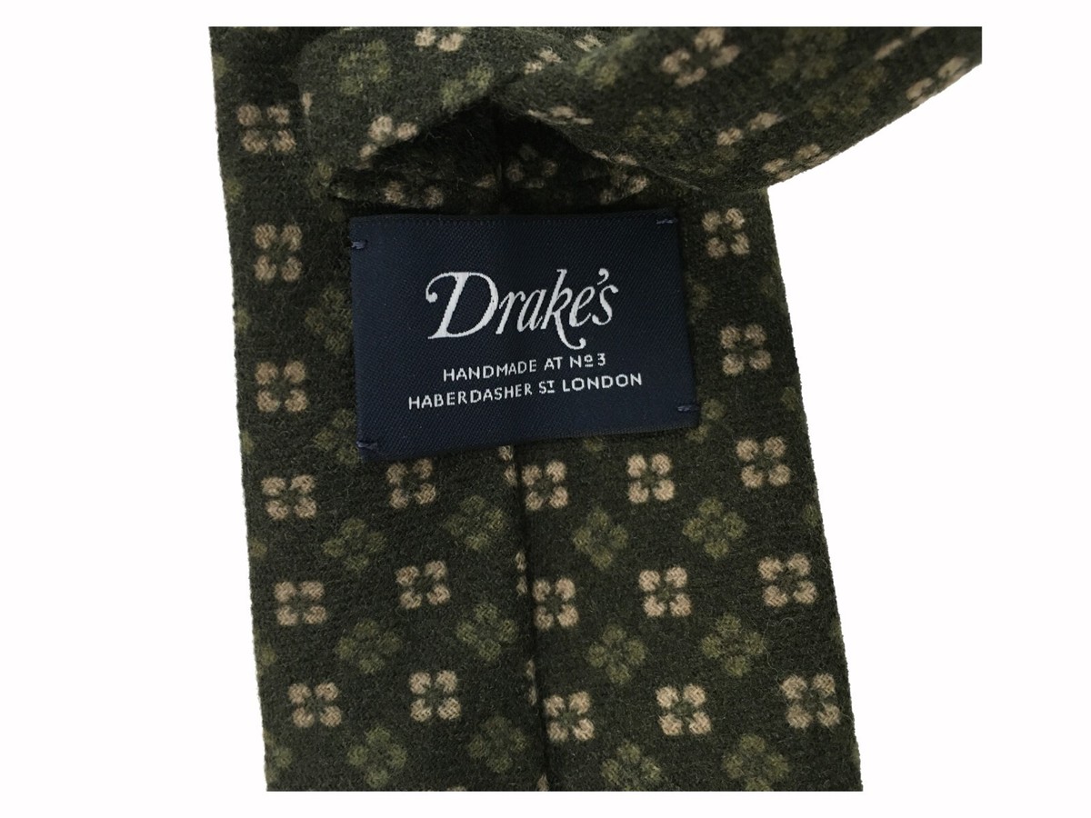 Drake’s ネクタイ　ウール 100% Handmade in London Drake's London lined tie patterned 147x8 cm 100% wool MADE IN