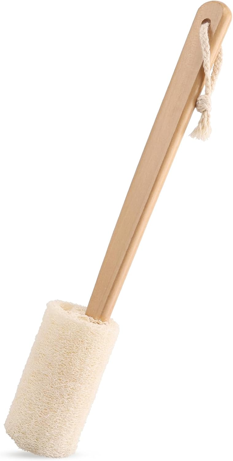 Natural Loofah Back Scrubber Exfoliating Luffa Loofa Bath Brush on a Stick 15.75
