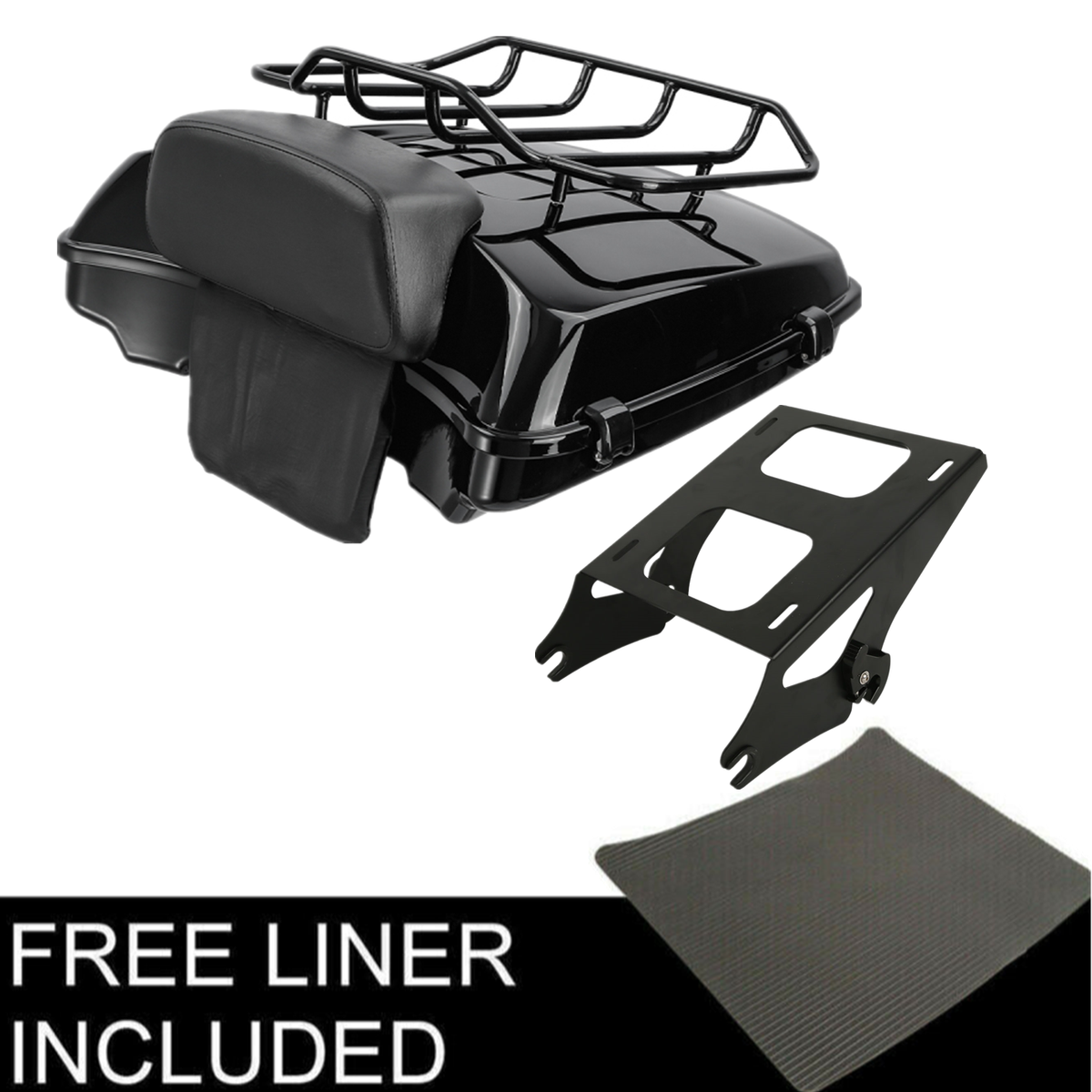 Razor Trunk Backrest Luggage Mounting Rack Fit For Harley Touring