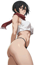 Mikasa Attack on Titan Waifu Weatherproof Anime Sticker 6" Car Decal