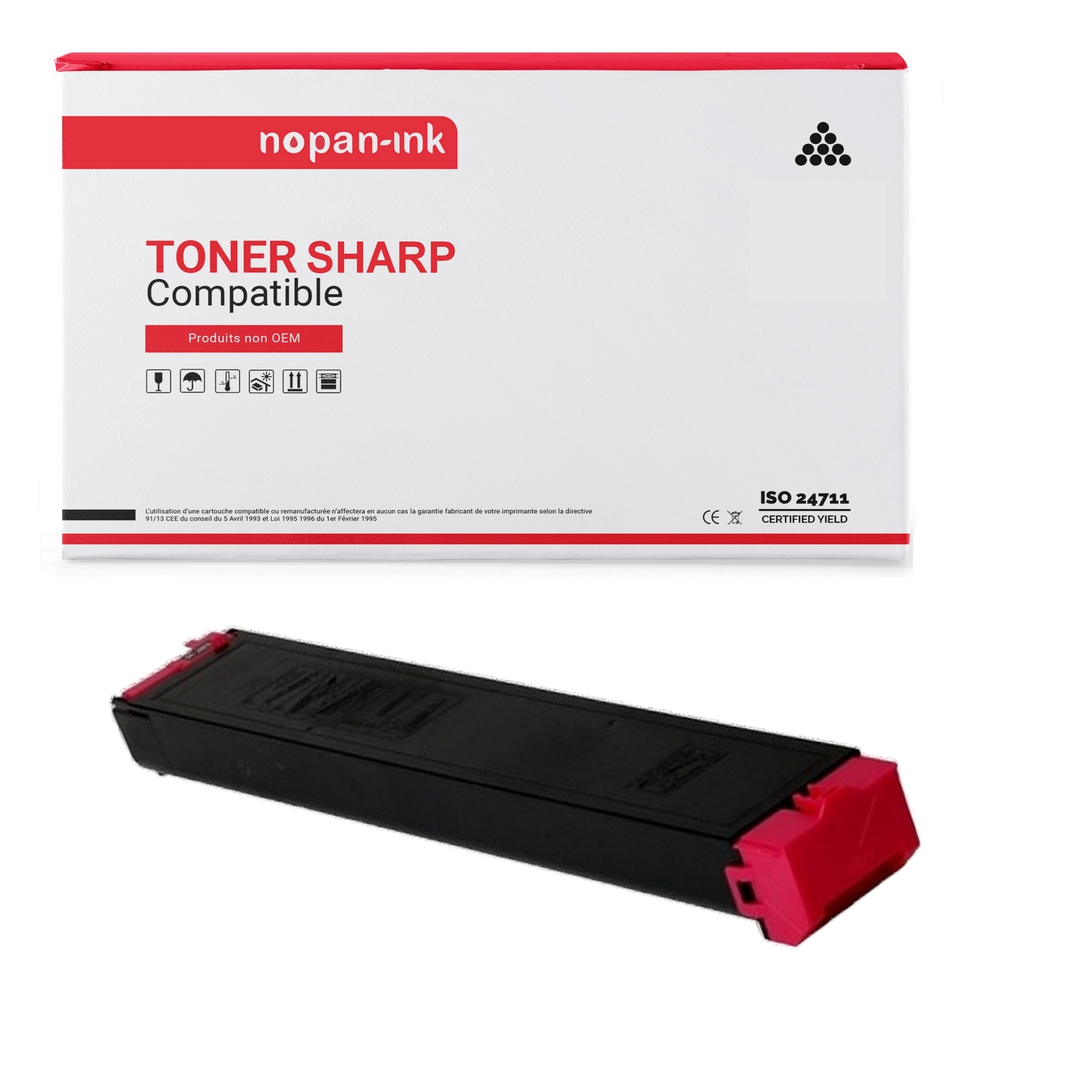 Toner MX-36GTMA compatible SHARP magenta NOPAN-INK pour imprimante laser