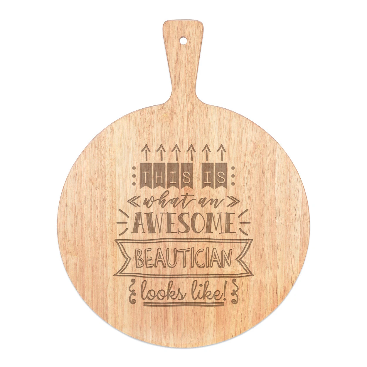 This Is What An Awesome Beautician Looks Like Pizza Board Paddle Wooden