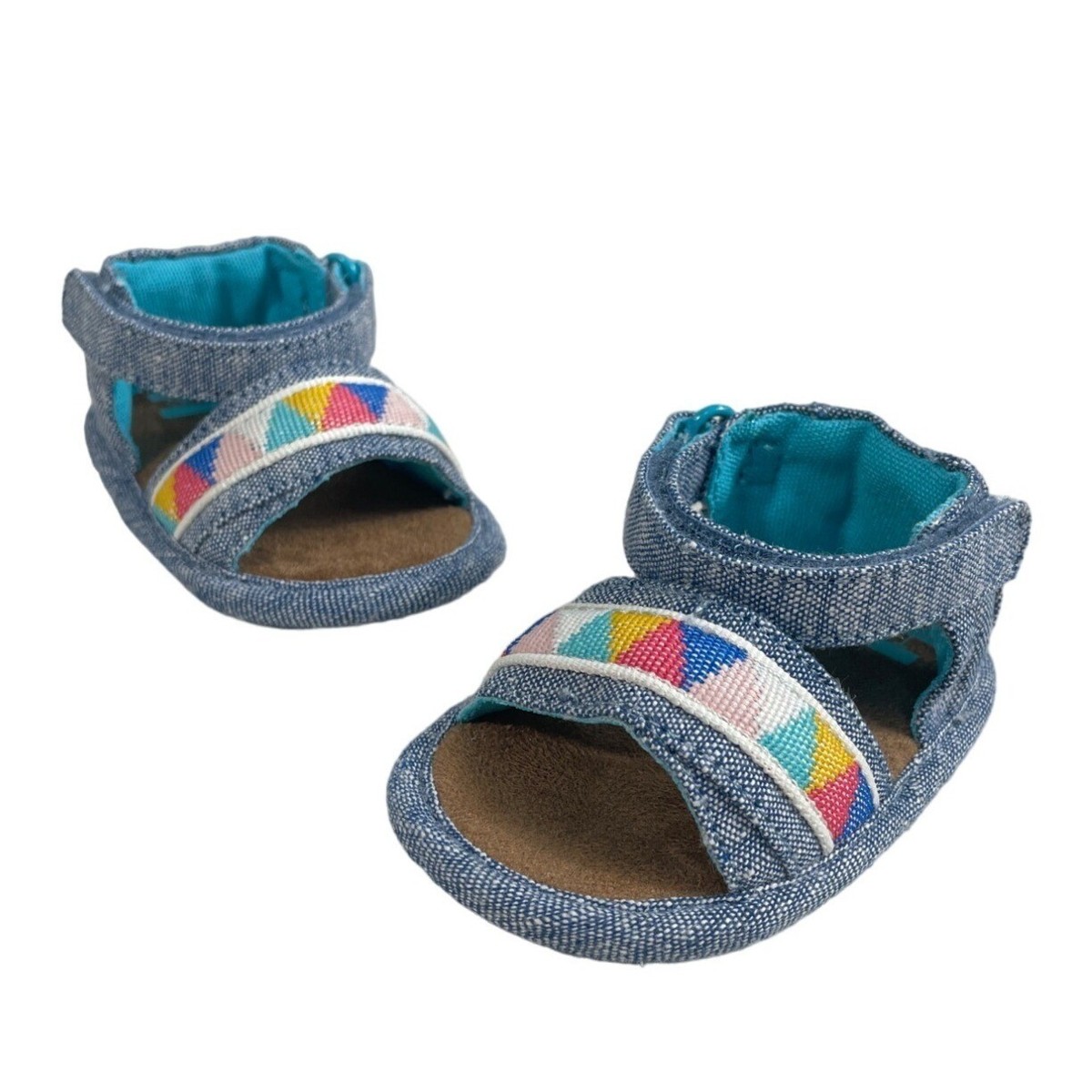 Toms Baby Toddler Girls Denim Tribal Sandals Sz