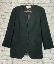 Rena Rowan For Seville Women's Vintage Black Blazer Size 10