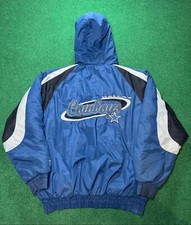 90s Dallas Cowboys Puffer Coat Logo 7 Game Day Large Football Rare Vintage 