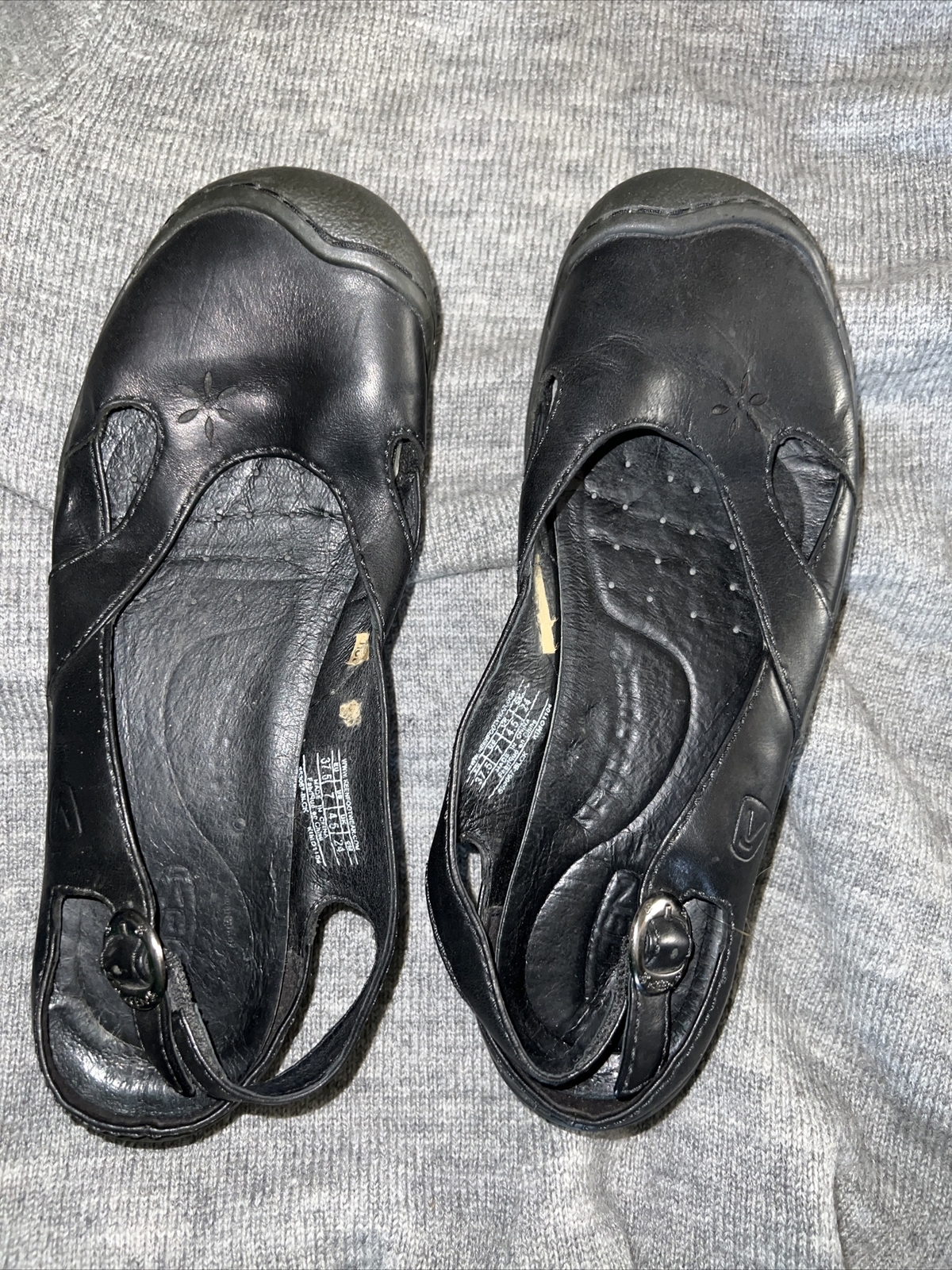 Scarpe sandali donna Keen Cush slingback taglia 7 neri vera pelle