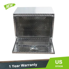 24'' Heavy Duty Aluminum Diamond Plate Tool Underbody Box for Pickup Truck Bed
