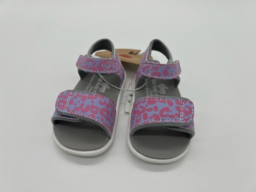 See Kai Run Logan Little Girls' Purple Animal Print Sandals size 4T - Picture 2 of 5