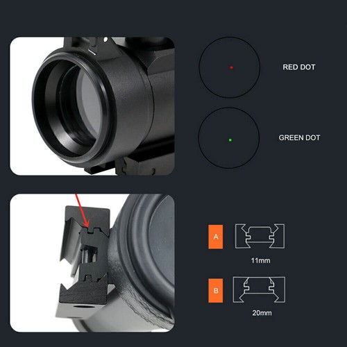 2x40 3x44 Red Green Dot Sight Scope For 11mm/20mm Rail Air Rifle Pistol Hunting - Bild 32 von 36
