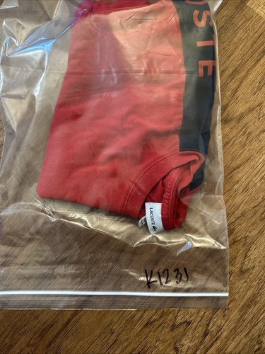 Lacoste T-Shirt Size 12 Kids Youth Red Sport Shirts Active Luxury - Picture 10 of 10