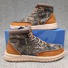 Hey Dude Mens Bradley Mossy Oak Camo Boots Shoes Size 8 Comfortable Lightweight