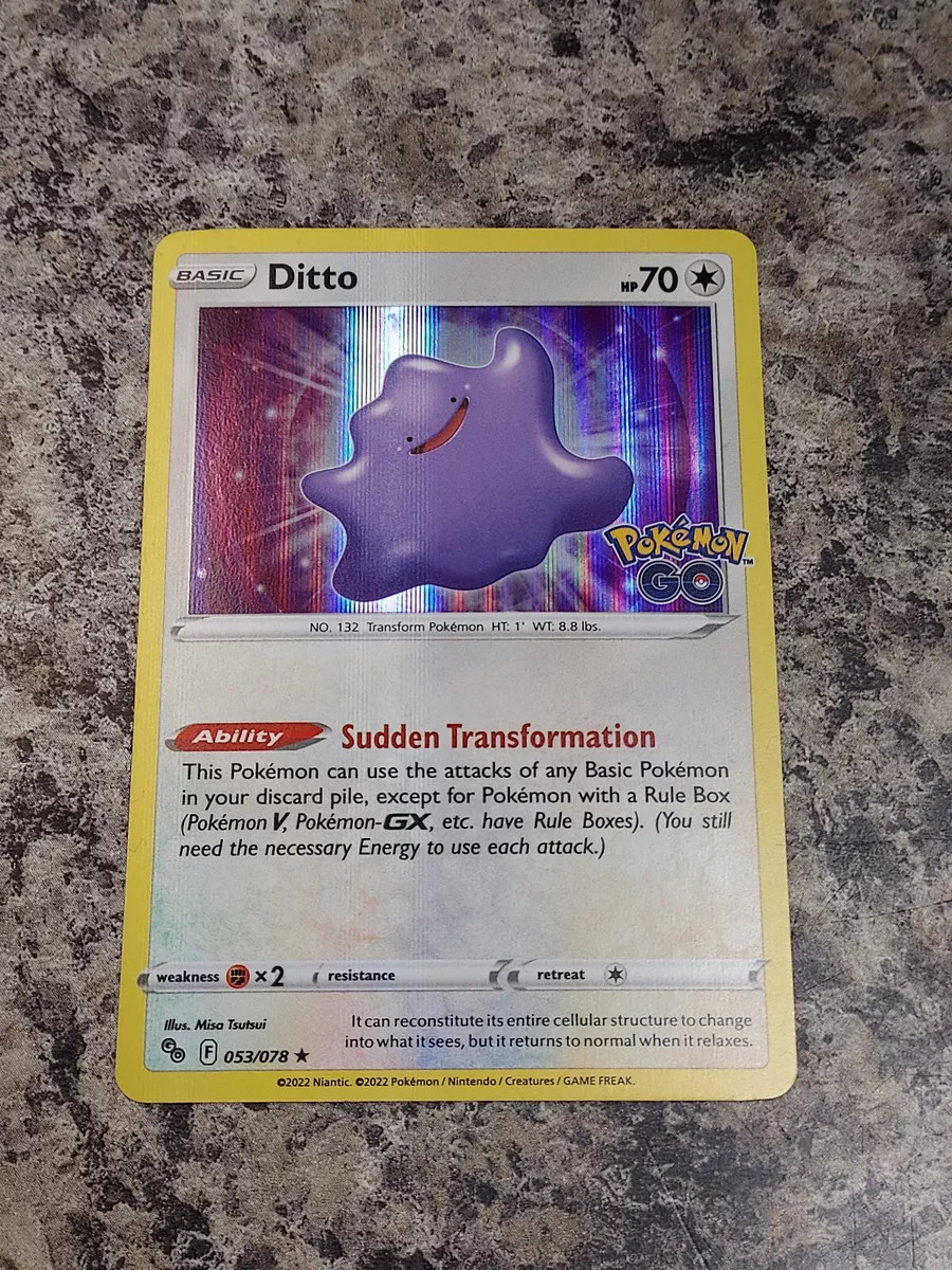 Pokemon Trading Card Game Pokemon GO Single Card Rare Holo Ditto