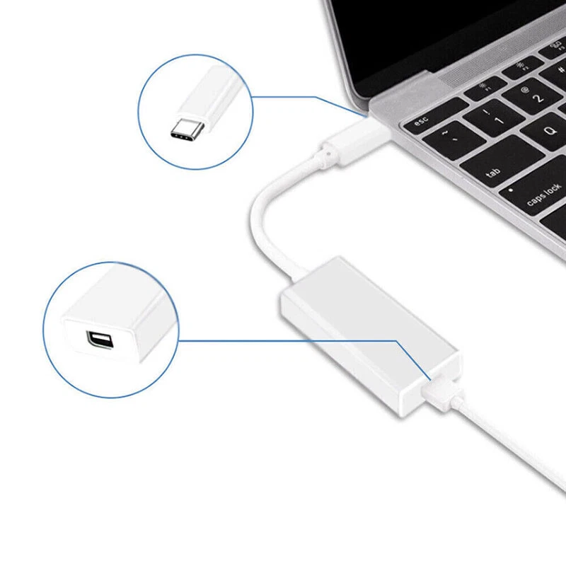 1x Adattatore da Thunderbolt 3 a Thunderbolt 2 Tipo C Cavo USB per Macbook Air Pro - Immagine 3 di 4