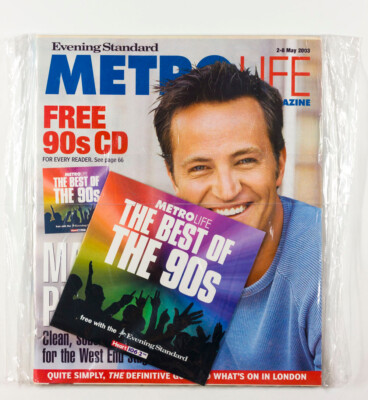 Matthew Perry Justin Timberlake Helena Bonham Carter METROLIFE MAGAZINE CD seal