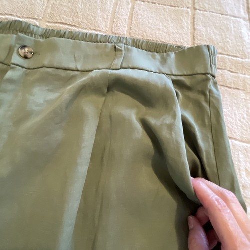 Pantalon Torrid femme taille 26 R jambes larges lin mélangé élastique dos taille carrière neuf avec étiquette - Photo 9 sur 16