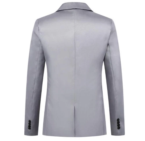 Men's Lapel Blazer Jacket One Button Suit Solid Long sleeve New Coats Fashion - Picture 12 of 25