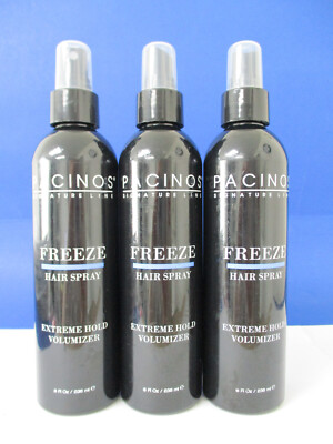 Lot of 3 Pacinos Freeze Hair Spray - Extreme Hold Volumizer 8 oz - scuffed